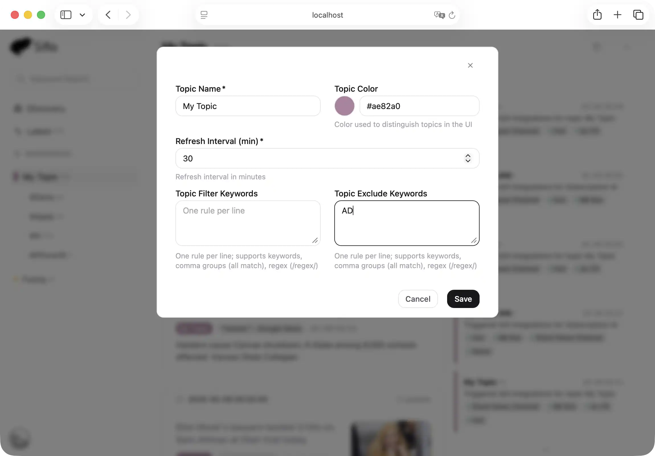 Create Topic