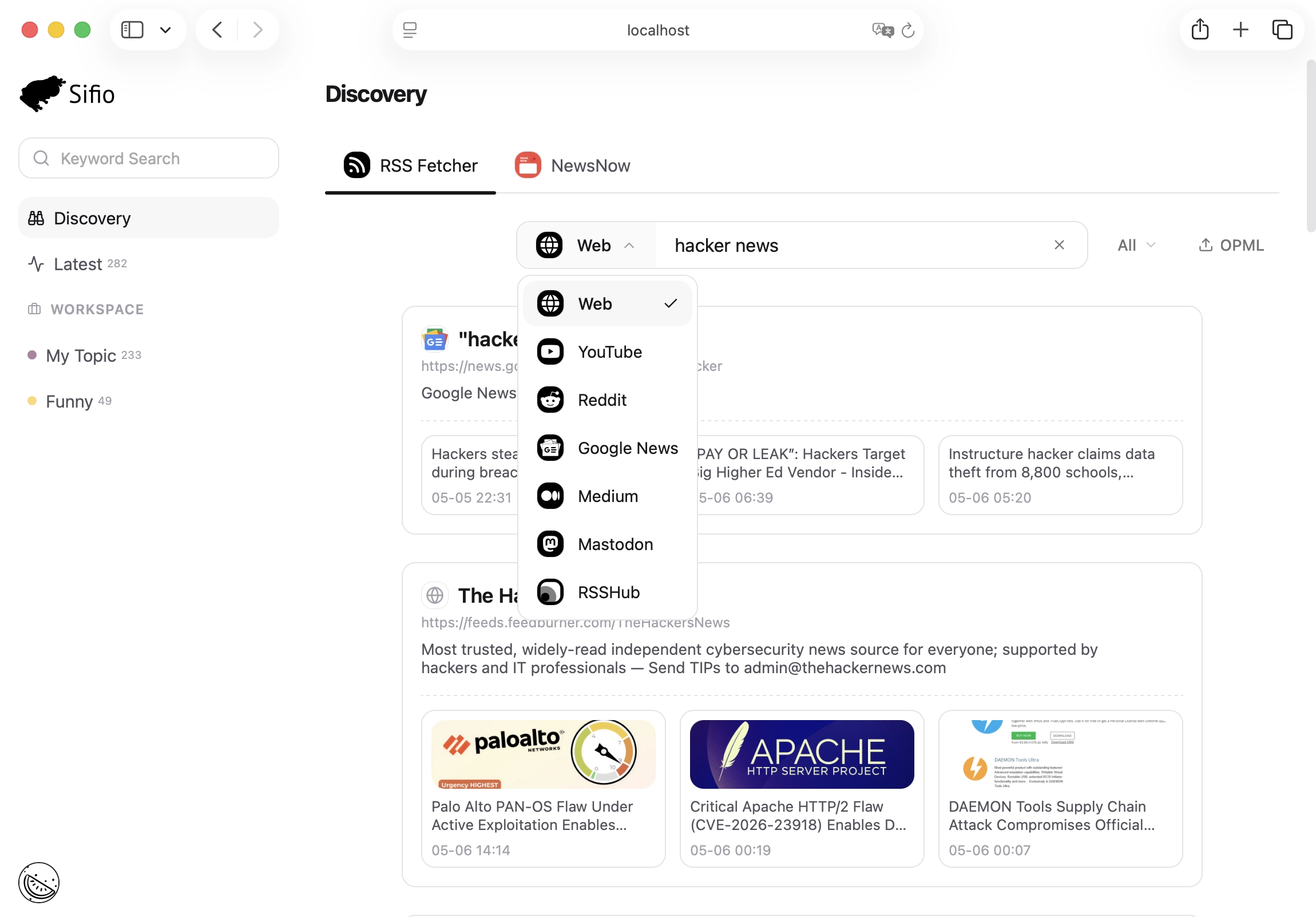 Discover Sources