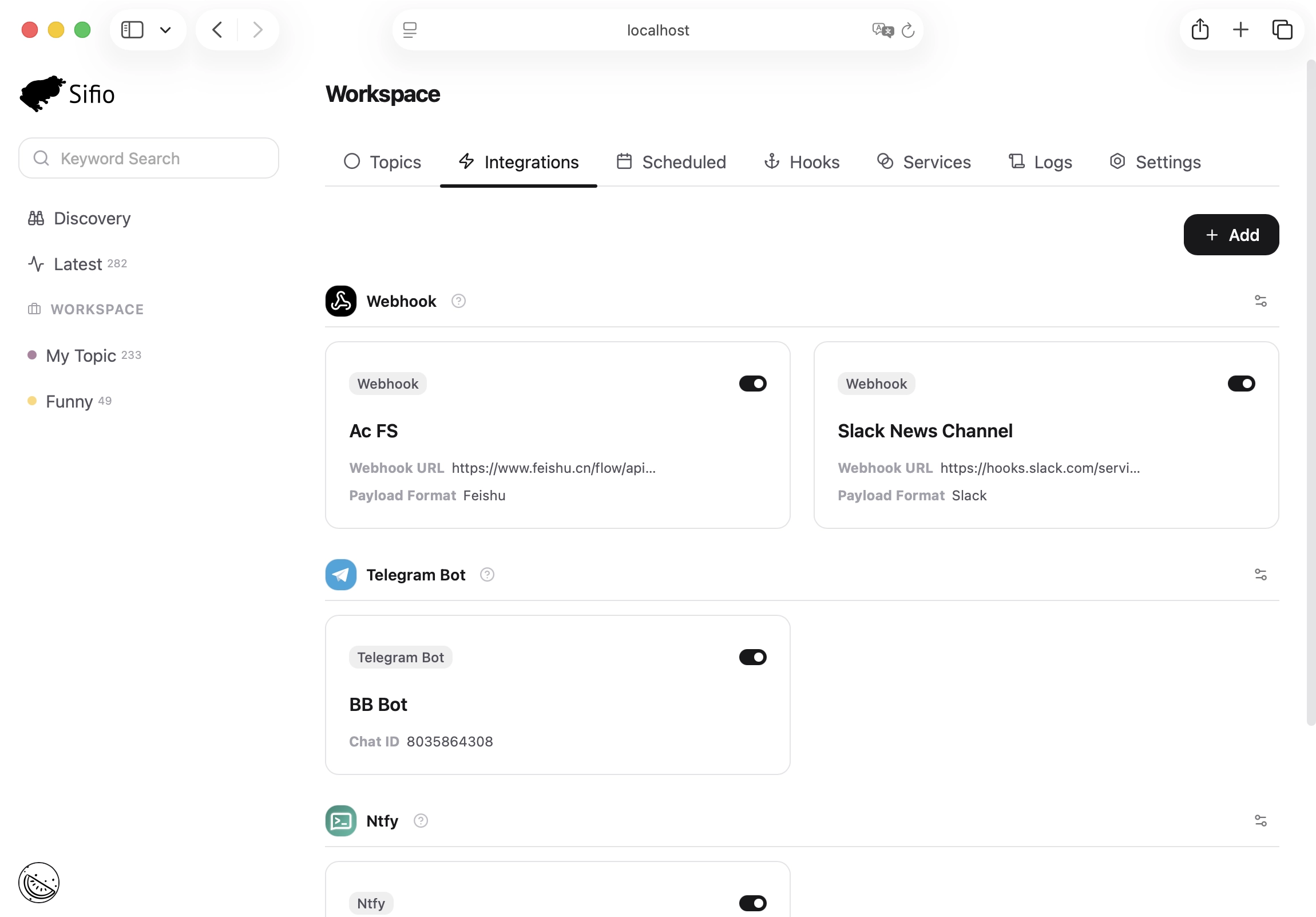 Add Integration